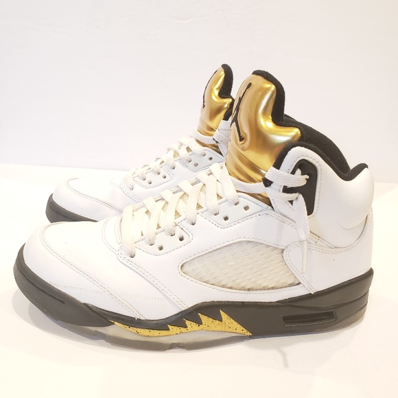 jordan 5 gold and black